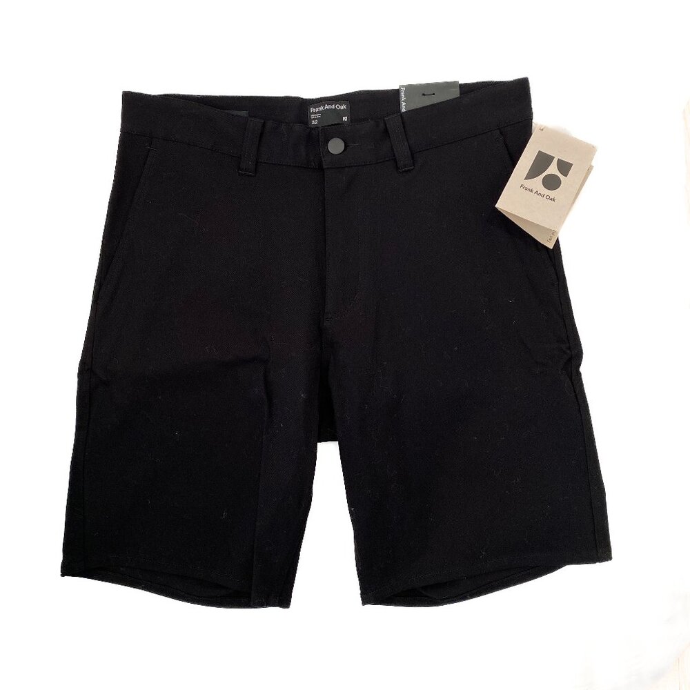 NWT Black Frank & Oak Shorts 32"W Slim Fit